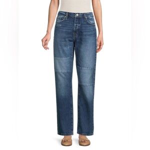 FRAME Le Slouch Patch Mending jean size 27 Straight Leg